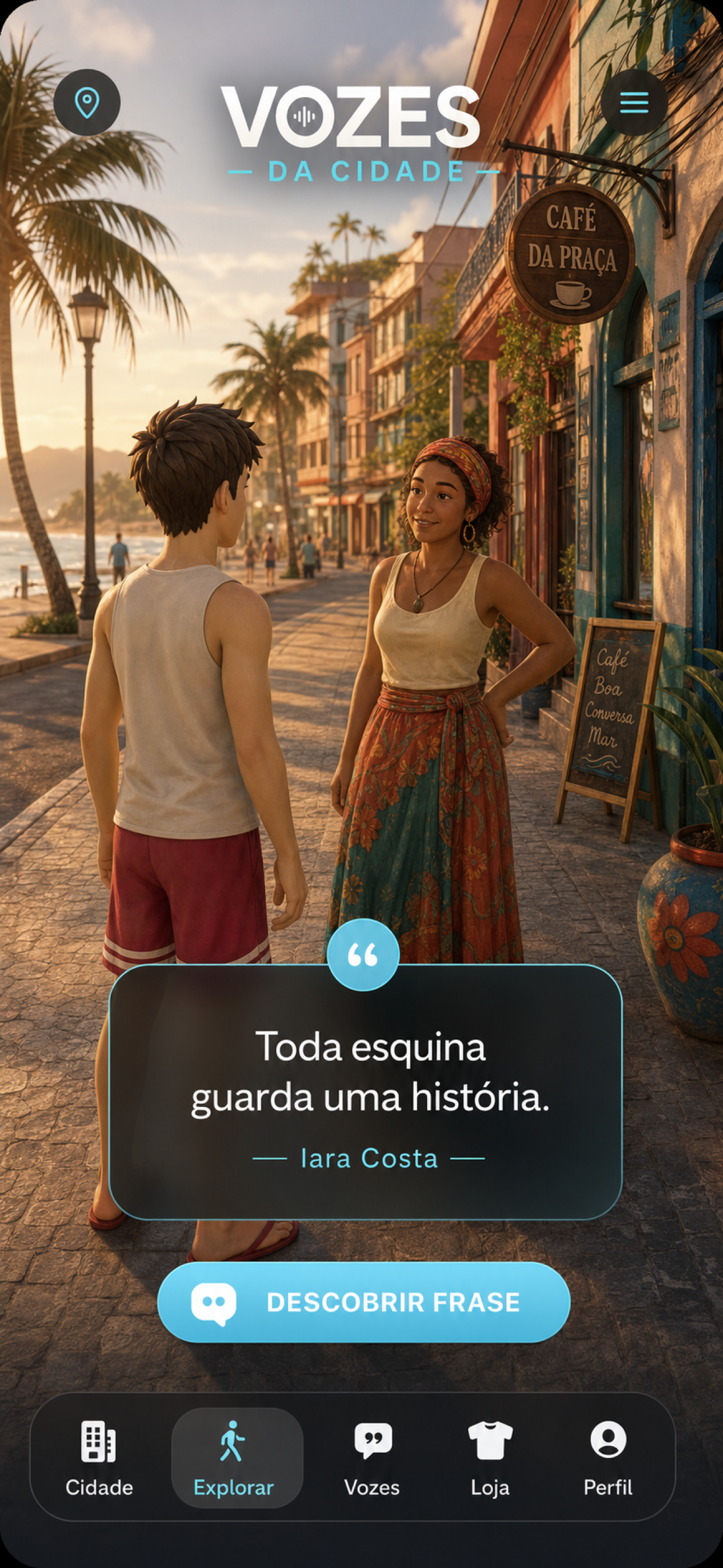Descoberta de uma frase em Santa Aurora